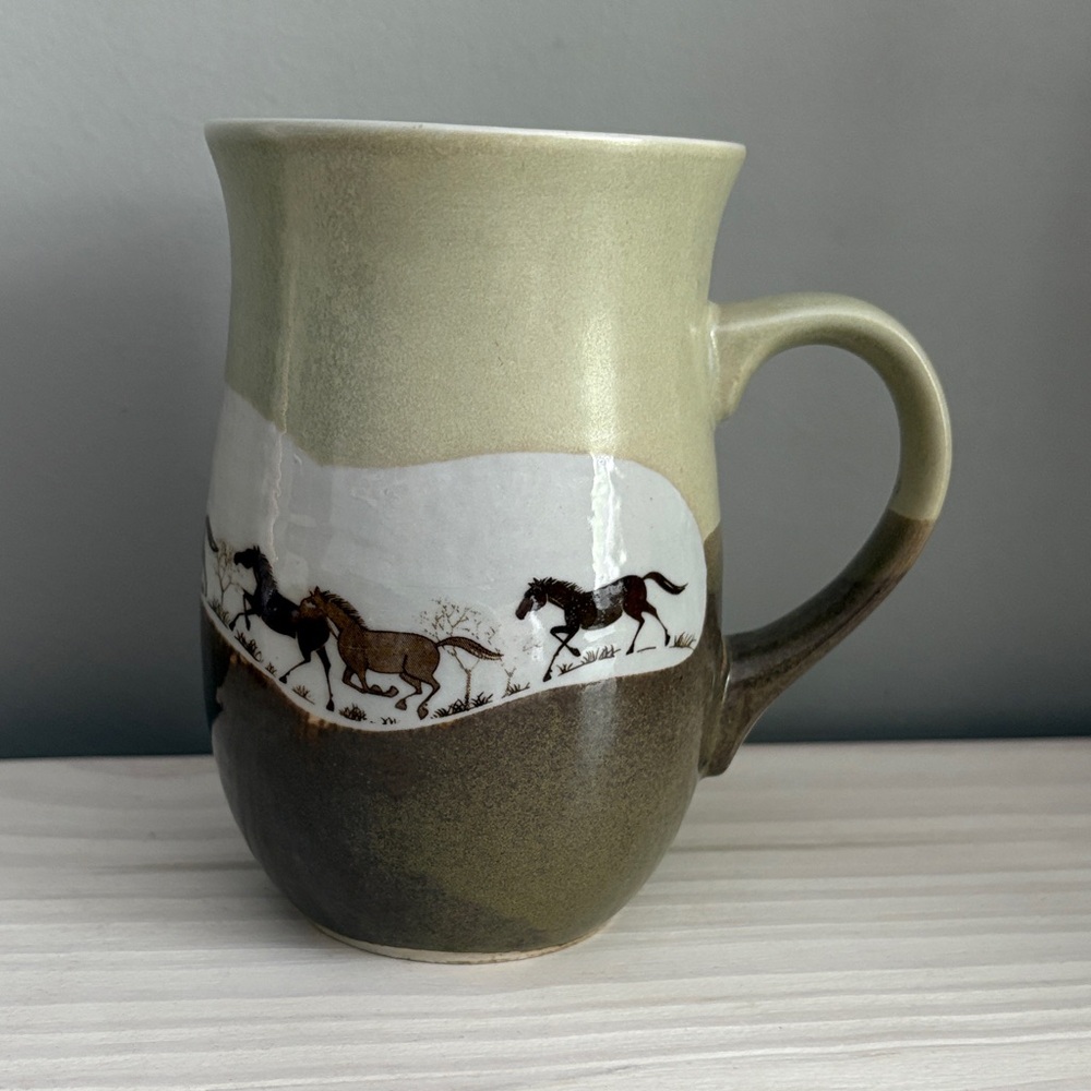 VTG Otagiri Running Horses Coffee Mug